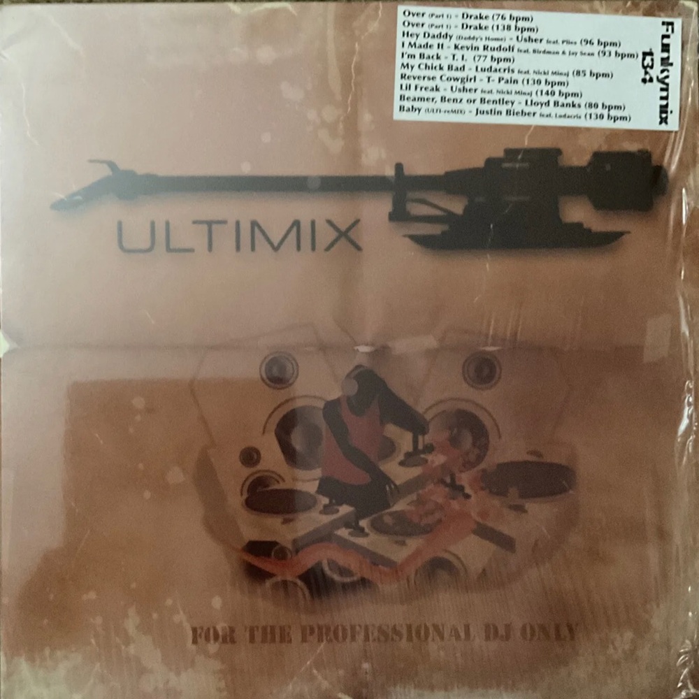 Funkymix 134 DJ double Vinyl records Drake Usher T-Pain Justin Bieber